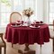 Threadmade Home Caiden Elegance Damask Tablecloth, Cranberry - 70"W x 70"L Round
